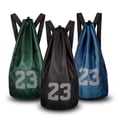 thumbnail image 2 of Unisex Excellent Ball Training Carrying Net Bag Men Women Basketball Backpack Space-saving for Daily Life Black, 2 of 9
