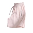 thumbnail image 3 of Vibrex Workout Shorts for Women Elastic Waist Shorts Pants Casual Summer Fashion Pockets Shorts Drawstring Lightweight Sweatshorts with Zipper Pockets, 3 of 9