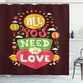 thumbnail image 1 of Ambesonne Saying Shower Curtain, Hot Air Balloons Hipster Art, 69"Wx84"L, Multicolor, 1 of 3