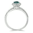 thumbnail image 2 of SZUL Women's 1/2 Carat Blue and White Diamond Ring in 14K White Gold, 2 of 3