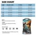 thumbnail image 5 of Lsque White And Red Sketch Dragon Print Men's Cotton Blend Sleeveless Muscle Shirts (S-3XL)- Moisture Wicking, Odor Protection, UPF 30+,3X-Large, 5 of 8
