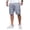 Gray, variant on Zimjoy Men's Knee Length Cargo Shorts Elastic Drawstring Waist Multi Zipper Pocket Casual Work Outdoor Summer Walking Shorts Khaki L