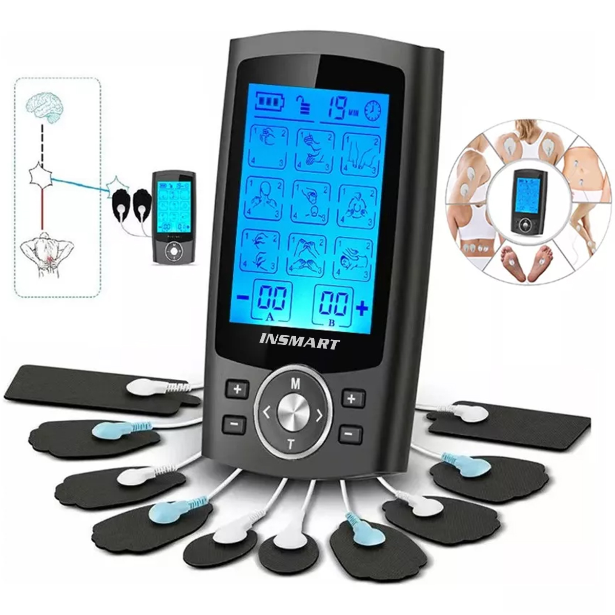 INSMART TENS Unit Rechargeable EMS Muscle Stimulator, 36 Modes photo 3