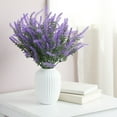 thumbnail image 3 of Juvale Artificial Lavender Flower Stems - Weather Resistant Artificial Flowers for Outdoors - Realistic Blooms for Wedding Centerpiece - Flexible Stems for Door Wreaths - Pack of 12, 14" H, 3 of 10