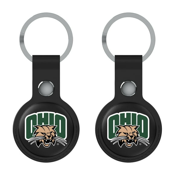 Keyscaper Black Ohio Bobcats Two-Pack AirTag Holders