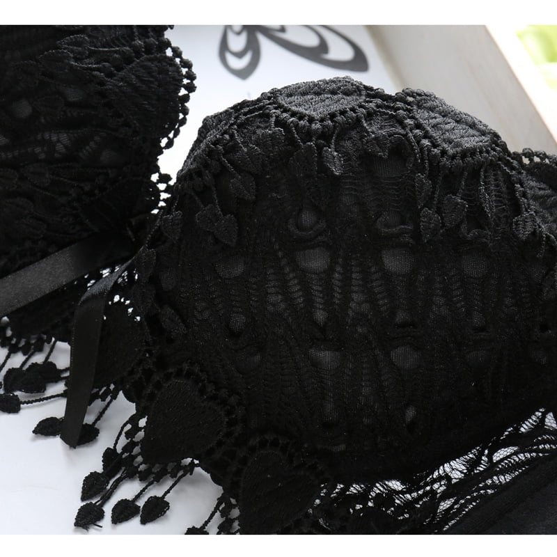 Zonghan Women Push Up Bra Set Girl Floral Lace Underwear Set