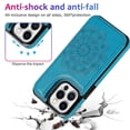 thumbnail image 3 of Funda para iPhone 12 Pro Max con tarjetero de piel sintética con estampado de flores de datura, 3 of 5