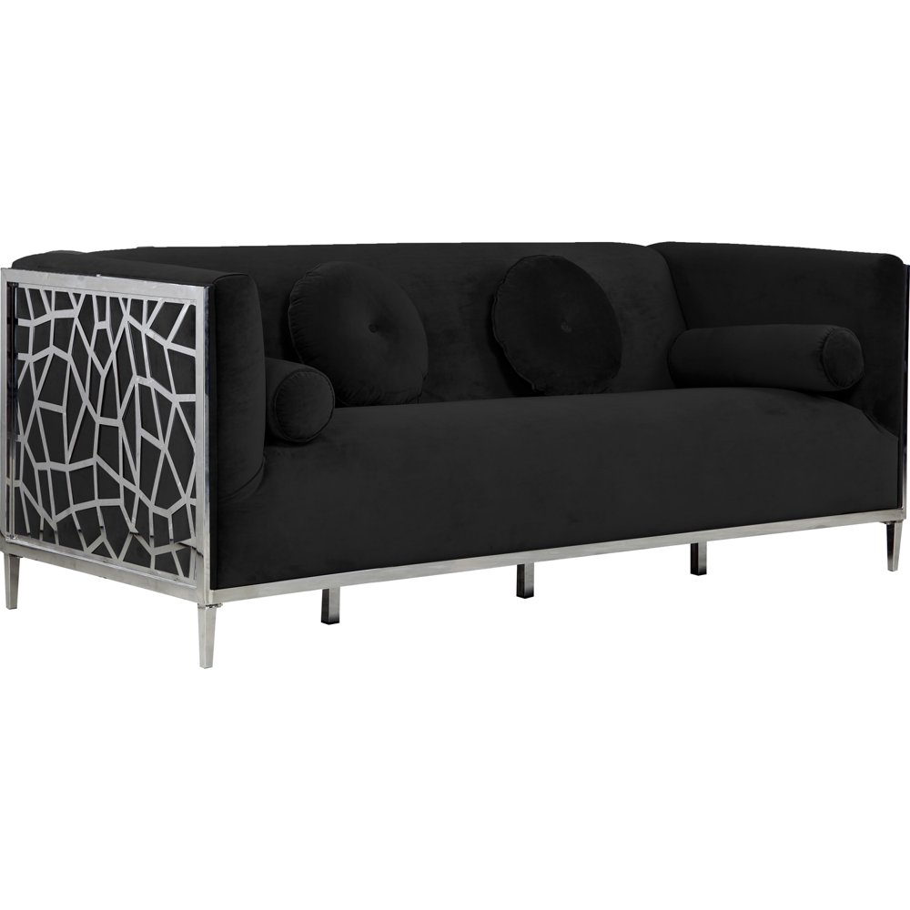 Opal Black Velvet SofaColorBlack Velvet,StyleContemporary Walmart