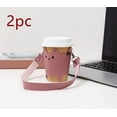 thumbnail image 1 of (Taza no incluida) Bonita y bonita funda for termo, funda for tetera cruzada portátil con osito de peluche, 1 of 2