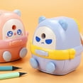 thumbnail image 4 of Pencil Sharpener Hand Crank Manual Sharpener Auto Pen Feed Feature Adjustable in 2 Gear Cute Pencil Cutter for Classroom//Home, 4 of 5