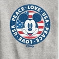 thumbnail image 3 of Disney - Americana - Mickey Peace Love USA - Toddler And Youth Crewneck Fleece Sweatshirt, 3 of 5