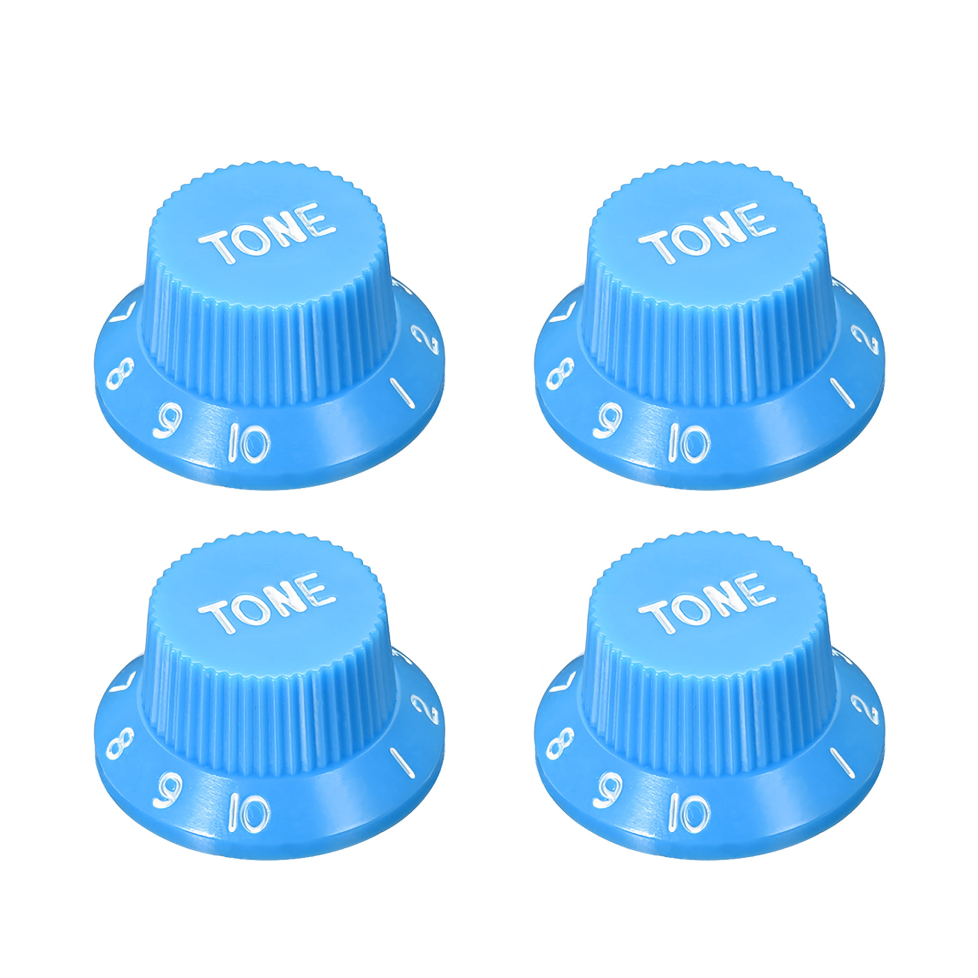 uxcell 10pcs,Potentiometer Control Knobs For Electric Guitar Acrylic Volume Tone Knobs Black D type 6mm
