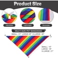 thumbnail image 3 of Pride Dog Bandana Large 1PCS, Rainbow Scarf for Boy and Girl, Colorful Durable Triangle Reversible Bibs for Puppy Pet, 3 of 5