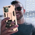 thumbnail image 6 of CoverON Apple iPhone 12 Pro Max Case (6.7"), KickStand Ring Loop Holder Rugged Phone Cover Magnetic Slide Stand, Rose Gold Pink, 6 of 9