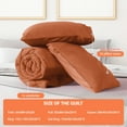 thumbnail image 5 of Yalamila Queen Size Comforter Set 3-Piece All-Season Down Alternative Reversible Comforter Set,Burnt Orange,200GSM Cooling Quilted Duvet Insert, 95GSM Soft Cover Bed in a Bag, 5 of 7