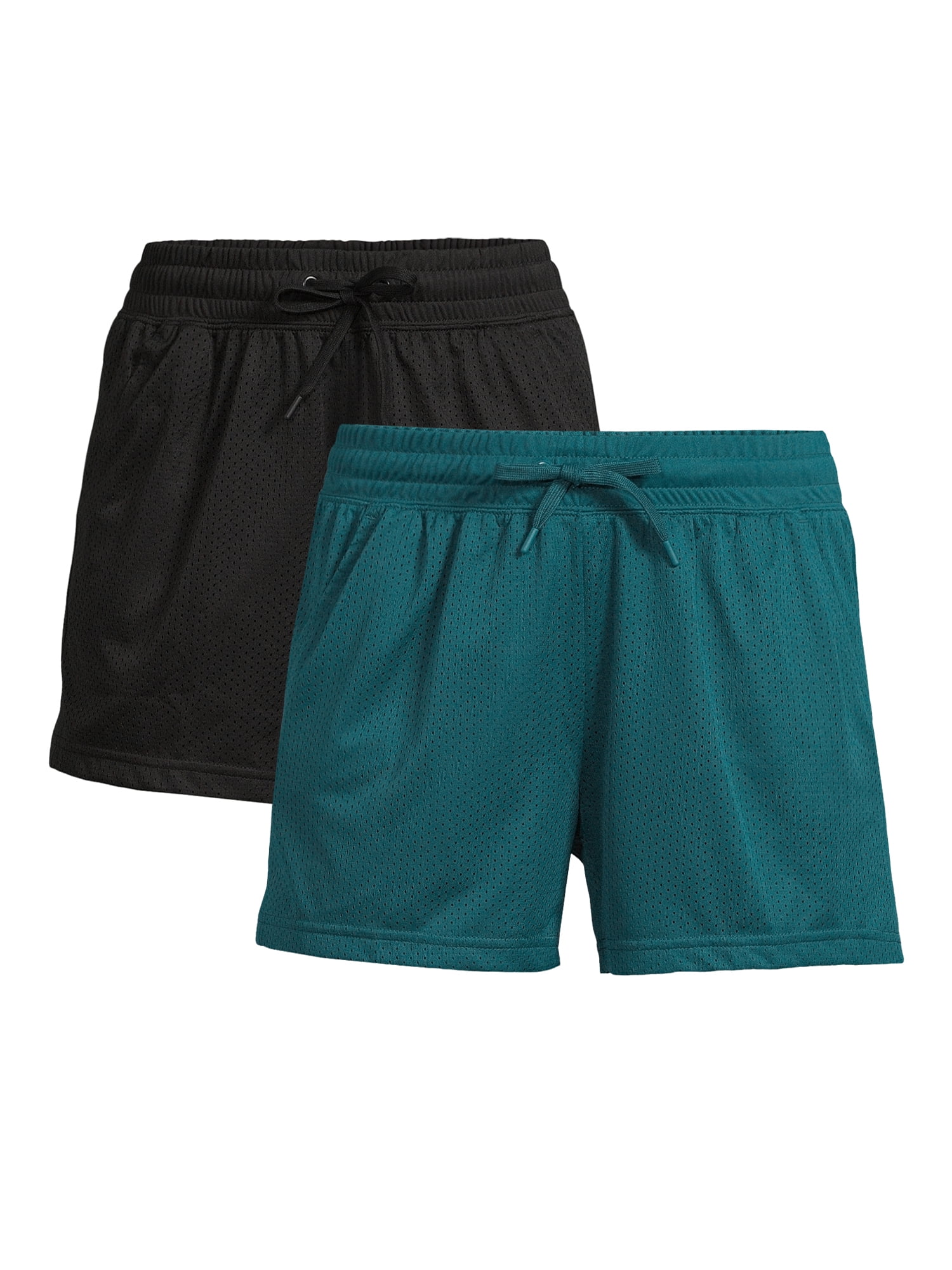 Athletic Works Women's Mesh Shorts, 2Pack