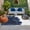 Blue, variant on Burnt Orange Outdoor Rug 4x6 Ft, Non Slip Washable Area Rug, Sparkle Gold Stained Floral Flower Art Patio Rugs Carpet Runner, Large Floor Mat for Indoor/Outdoor Deck Porch Camping