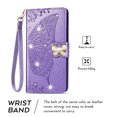 thumbnail image 3 of Samsung Galaxy Note 20 Wallet Case, Mantto Bling Butterfly Flower PU Leather Flip Phone Cover Credit Cards Slot Shockproof Protective Kickstand Case for Samsung Galaxy Note 20, Lightpurple, 3 of 9