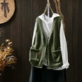 thumbnail image 5 of Hxshgdsn V Neck Knit Vest Sweaters For Women Button Up Sleeveless Pocket Winter Pullover Jumpers Jacket Fall Green 1 Free Size, 5 of 9
