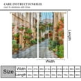 thumbnail image 3 of Italian Kitchen Blackout Curtains,European Garden Greece Scene Tuscany Vintage Street Floral Plant Mediterranean Brown Green Landscape Window Treatments Drapes for Living Room Bedroom 84x84in, 3 of 6