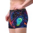 thumbnail image 2 of Sikiie Neon City Map Print Men's Boxer Briefs, Elastic Waistband Boxer Briefs Leggings-Medium, 2 of 5