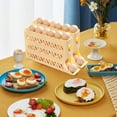 thumbnail image 6 of Eggs Organizer for Fridge, 4 Tier Auto Rolling Dispenser Holds 30 Eggs, Space Saving Rack with Rail Protection, for Kitchen Refrigerator Organization and Storage, FAJHHA | B, 6 of 8
