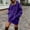 Purple, variant on Letdown Fall Sweatshirts Dresses for Women 2025 Fashion Crew Neck Long Sleeve Hoodie Tunic Dress Solid Casual Clothes Dresses with Pocket (White, M)