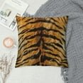 thumbnail image 2 of BCIIG  Cotton Linen Pillow Covers Animal Tiger Skin Print Throw Pillow Covers Cases for Couch Sofa Bed Home Decor 18 X 18 Inches, 2 of 5