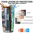 thumbnail image 7 of 20oz Tumblers Dark Blue Christmas Santa Pattern Stainless Steel Vacuum Insulated Double Wall Travel Tumbler Cups Mug with Lid and Straw,Cleaning Brush for Cold & Hot Drinks, 7 of 7