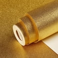 thumbnail image 2 of Gold foil waterproof silver thick brushed ceiling golden wallpaper entertainment bar KTV background wall PVC wallpaper-Gold, 2 of 4