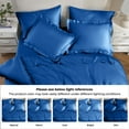 thumbnail image 3 of Superior 5-Piece Rayon From Bamboo Smoke Blue Sheet Set, Split King, 3 of 4