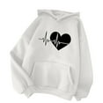 thumbnail image 4 of Aboser Plus Size Hoodies for Women Pullover Graphic Long Sleeve Workout Tops Casual Drawstring Hooded Blouses Oversized Sweatshirts, 4 of 4