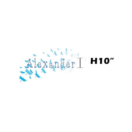 BLUE Dragonfly with Font5 h 10  Made-to-Order Baby Name/ Girl Name/ Boy Name with Airplane/ Butterfly/ Dragonfly/ Ribbon / Kid Room Nursery Wall Art décor Decal Sticker