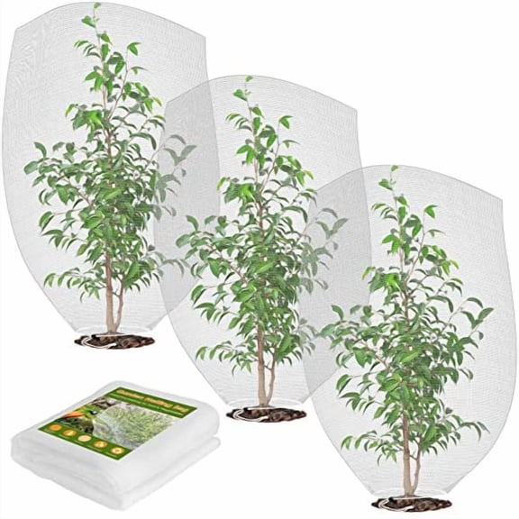 Mesh Plant Cover 3PCS,Garden Netting Mesh Outdoor,Netting for Tomato Plants,Garden Bug Netting Plant Cover,Bird Netting for Garden,Fruit Tree Netting-3.2 x 4.9 ft