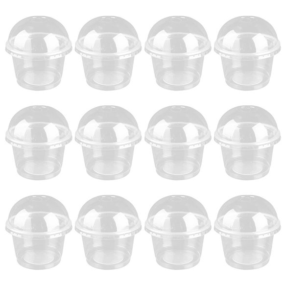 LEEYNEERClear 8 oz Fruit Cups with Lids - 20/150 Pack