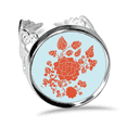 thumbnail image 1 of Red Flower Rose Pattern Ring Adjustable Love Wedding Engagement, 1 of 3