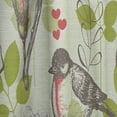 thumbnail image 4 of Designart 'Small Bird and Little Hearts and Lilies' Floral Curtain Panel, 4 of 5