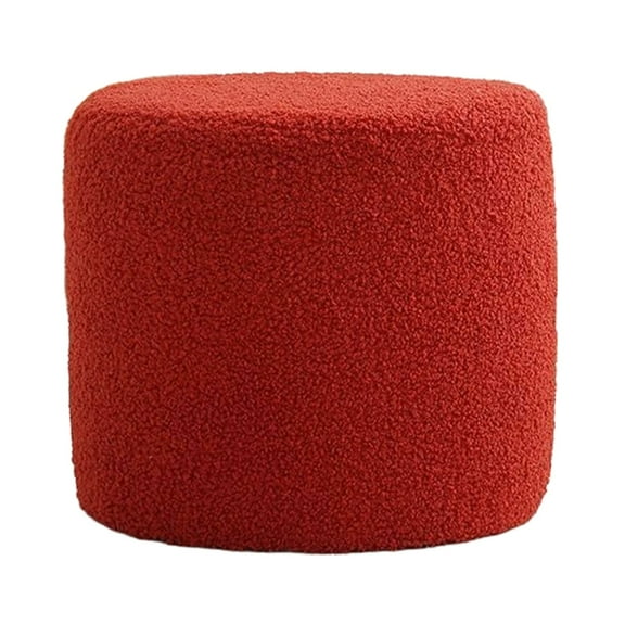 BMYJ Red Solid Wood Foot Stool 19x20cm | Creative Dice Design Simple Shoe Seat for Home Door | Living Room Sofa Compact Ottoman Bench Kids Adult Resting Furniture Piece