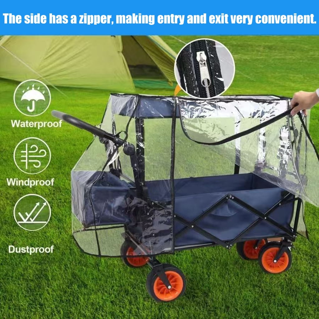 MOMOJIA Compacts Folding Rain Shield For Camping Wagon Weather Proof Easy Installation