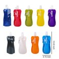 thumbnail image 3 of Toystoory Botella de materiales duraderos Construida para durar Botella de agua plegable Diversión al aire libre Botella de agua plegable de PE Kits de desorden para acampar Negro 480ml, 3 of 6