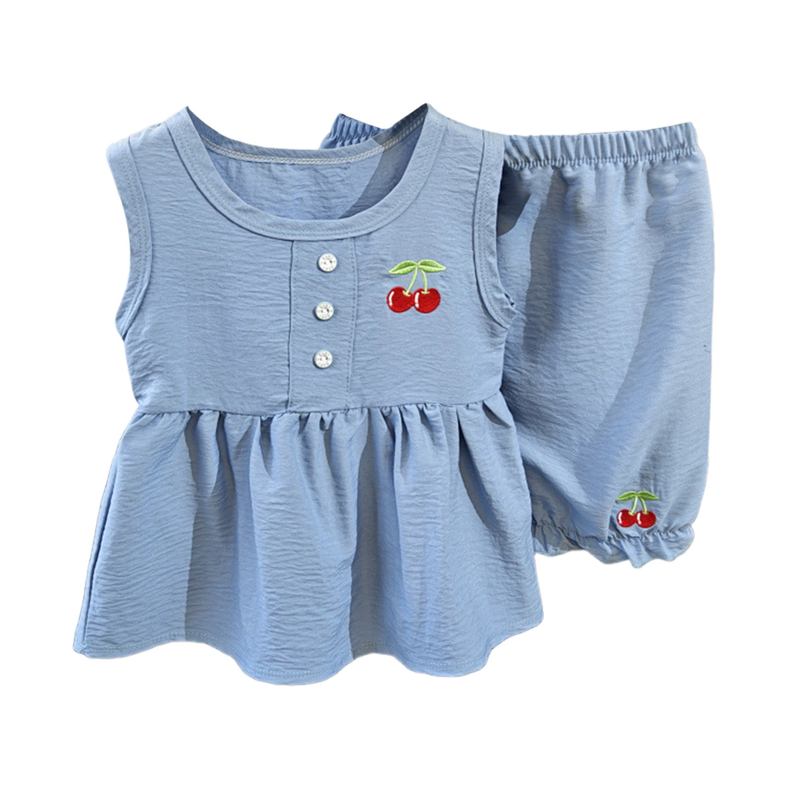 XIYNBAOK Girls Shorts Sets Size 14-16 Baby Girl Outfits 9-12 Months Baby Girl Outfits 12-18 Months Girls Tops + Kids Basketball Shorts 6 Month Baby Girl, Blue 12-18 Months