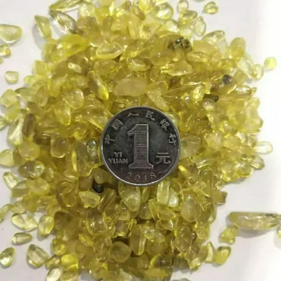 EOEMY 100G Natural Quartz Crystal Crushed Chip Gemstone Healing Energy Rock Specimens-1Pc-Citrine Quartz