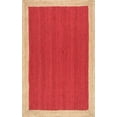 thumbnail image 2 of Indian Handmade Braided Natural Farmhouse Inner Red Jute Area Rugs , Home Décor Rugs Size 8 x 14 Feet, 2 of 4