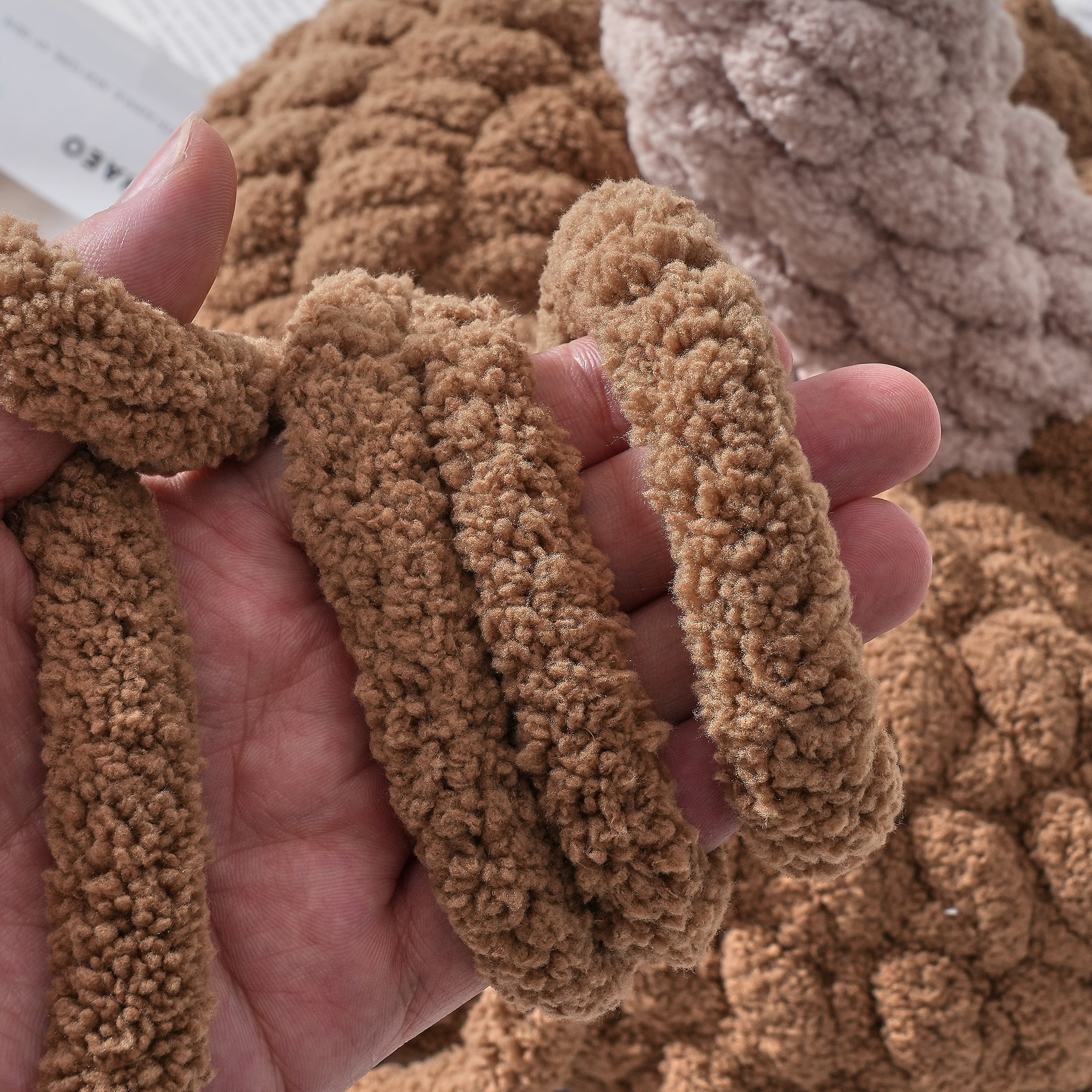 Crafted by Catherine Brown Chunky Chenille Jumbo Yarn, 41 yards, 10.5oz/300g (2 Pack)