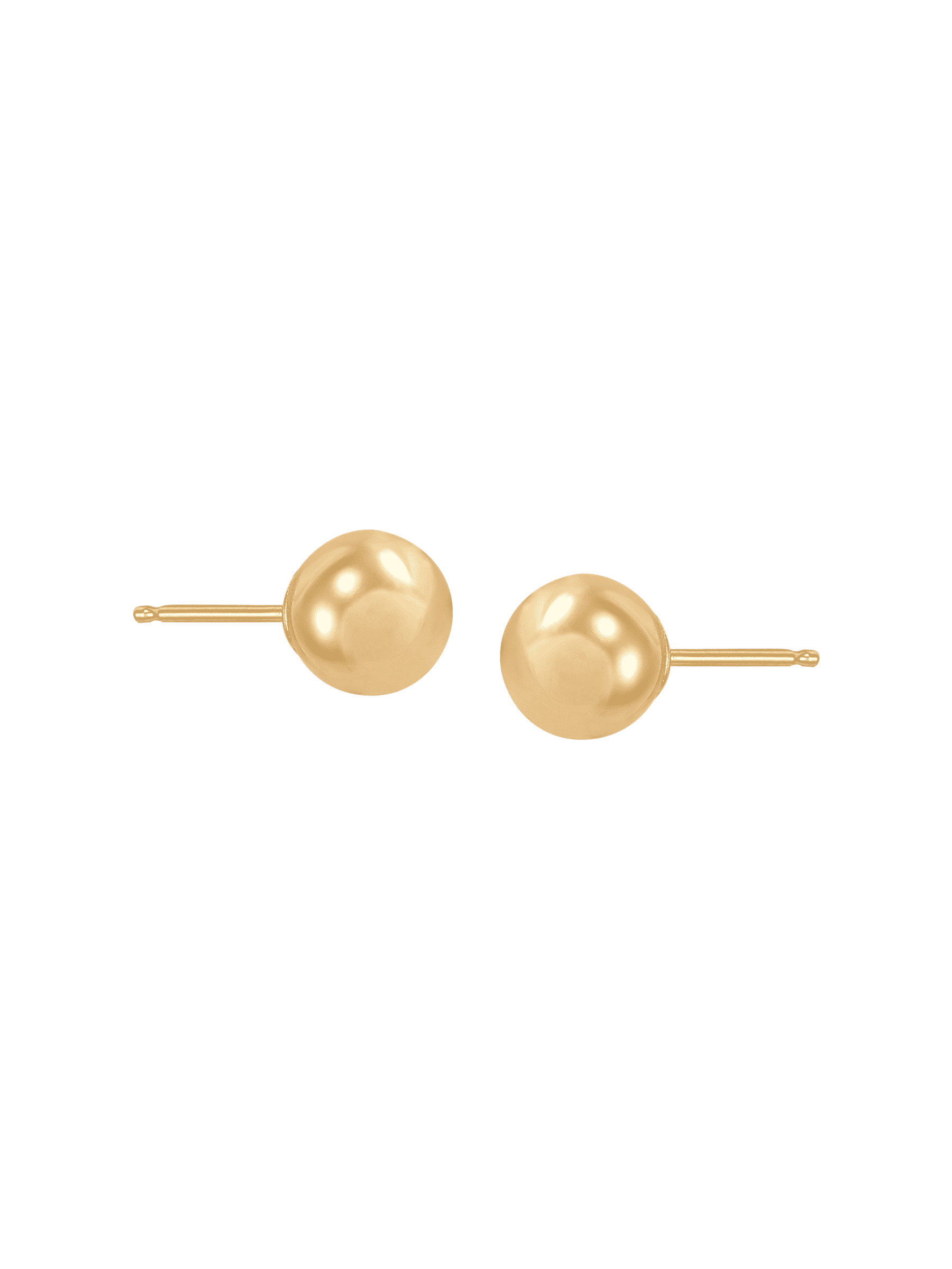 Women's Finecraft 6mm Ball Stud Earrings in 14kt Yellow Gold - image 2 of 5