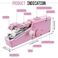 thumbnail image 3 of Portable Sewing Machine, Home Mini Portable Sewing Machine Portable Electric Sewing Machine Quick And Convenient Stitch For Clothes, Diy, Curtains, Home And Travel Use, 3 of 5