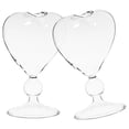 thumbnail image 2 of Raindrops Heart Shaped Glass Goblets Elegant Style 2Pcs 6.3X4.3X3.2In, 2 of 7