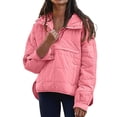 thumbnail image 1 of Manteau Grande Taille pour Femmes Mode Décontractée à Capuche Manches Longues Couleur Unie avec Ourlet Rond pour Confort Élégant, 1 of 5
