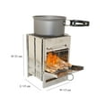 Zhuitw Mini Firewood Stove Stainless Steel Burning Wood Stove Portable