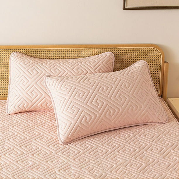 Juego de 2 fundas de almohada de tamaño estándar, decorativas y acolchadas, de poliéster.